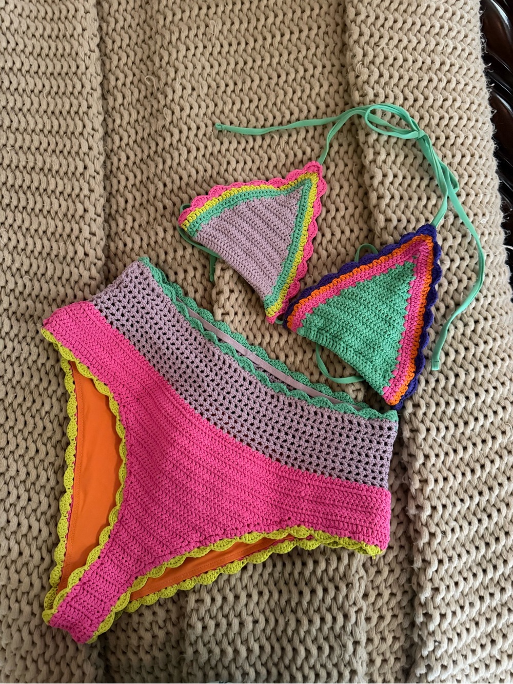 BeachRiot Crochet  Bikini- Winona top and Wyatt Bottoms - Picture 3 of 9
